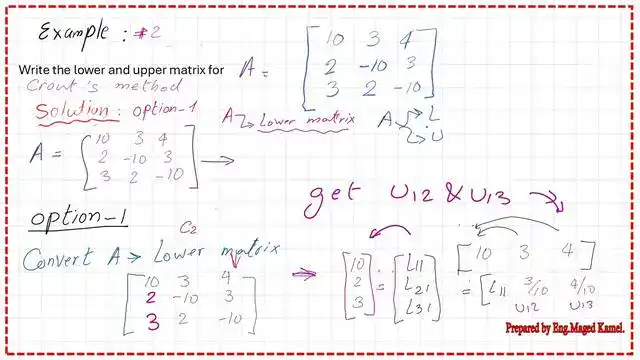 Convert A into a lower matrix for the second solved problem,