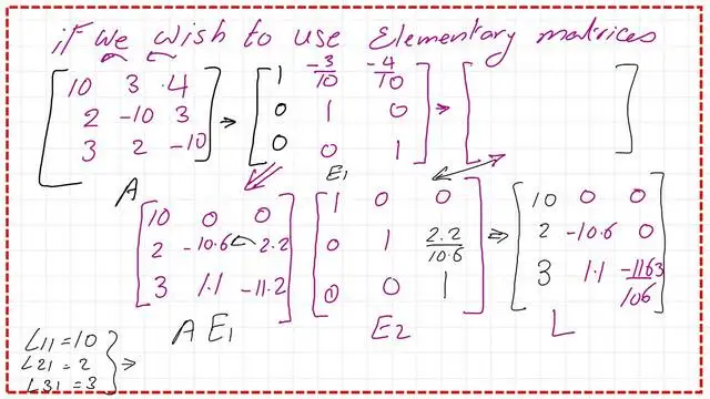 Use  elementary matrices to covert A into Lower matrix.