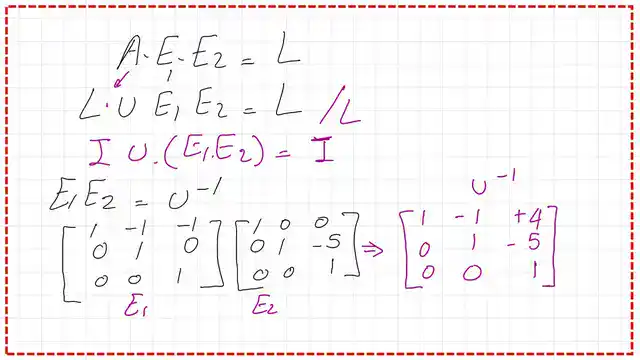 Get the value of the inverse of upper matrix.