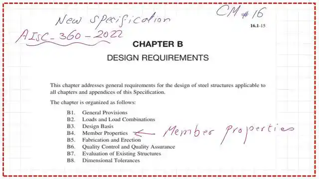 Chapter B in the new AISC specification