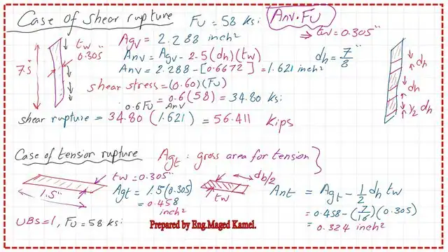 pict-6- post 19-coped beam Shear rupture and tension rupture calculations.