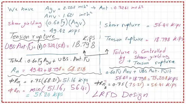 pict-7- post 19-coped beam The LRFD value for block shear.