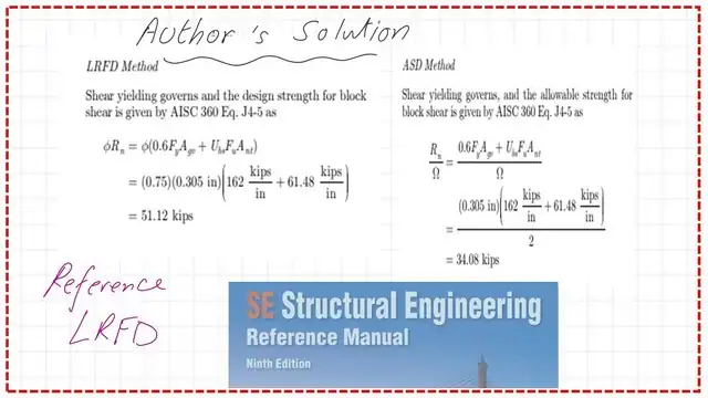pict-9- post 19-coped beam Author solution for solved problem 5-13