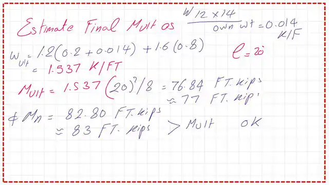 pict-9-post-9A-steel-beam Check whether section is adequate.