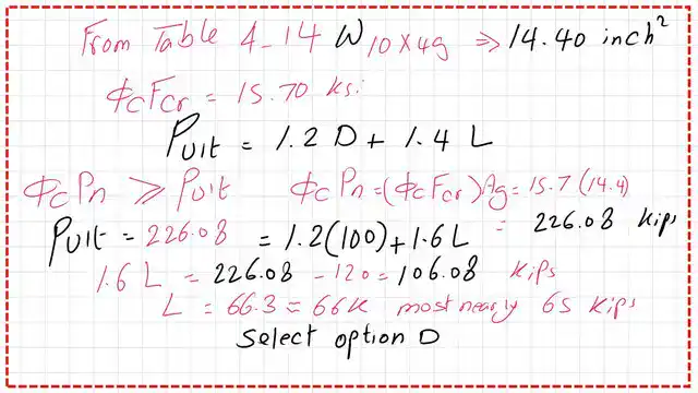 The Final value of service Live Load.