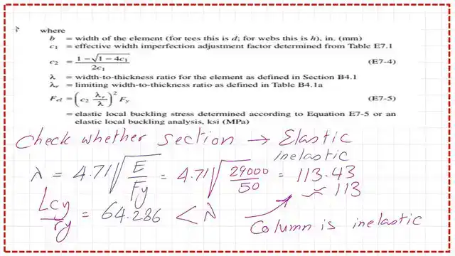 Check whether the column is inelastic or not.