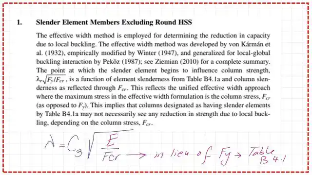 The controlling lambda factor for web to thickness ratio.