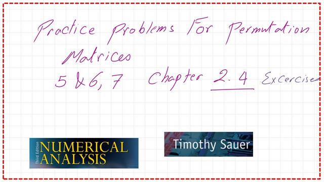 Practice problems for permutation matrix