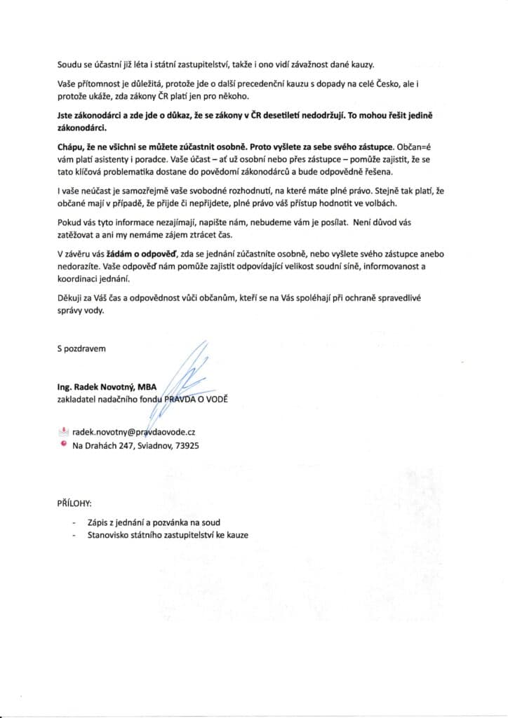 Pozvani zakonodarcu na soud kauza protipravni stav Vak Prostejov Stranka 2