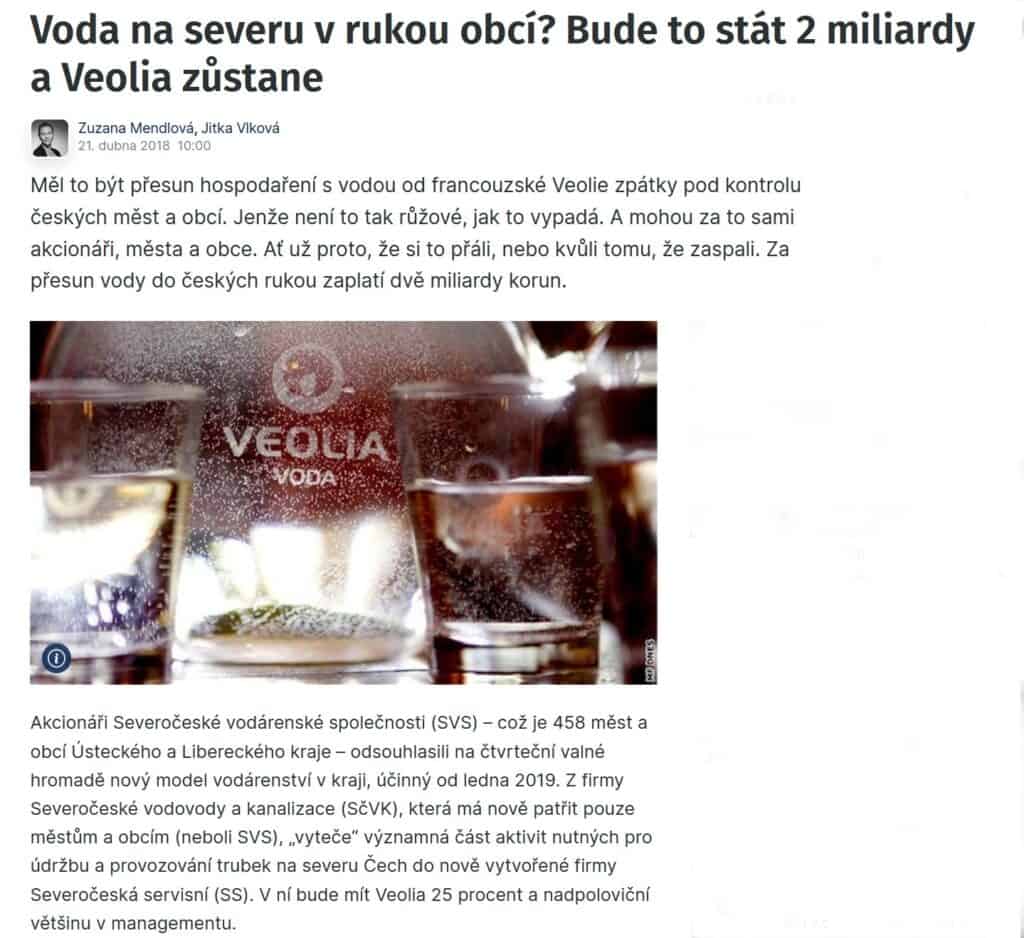 Sčvak Veolia zůstává 