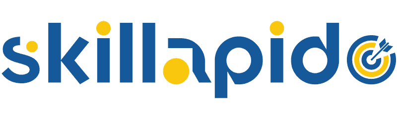 A colourful logo of Skillapido, an online micro-learning platform based in India.