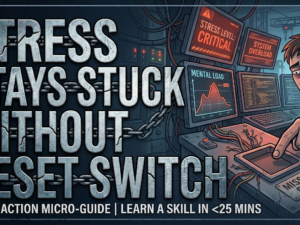 Stress persists without a reset switch micro-course — deactivate stress and mental overload using the physiological sigh and UCLA-backed reset techniques in 25 minutes.