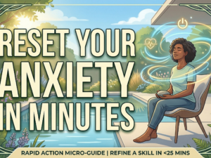 Reset your anxiety in minutes with this micro-course — use Body-Mind Bridge techniques, 5-4-3-2-1 grounding, and deep breathing to stop anxiety spirals in 25 minutes.