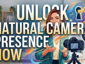 Unlock the natural camera presence micro-course — overcome stiffness on camera using energy boost techniques, Reset Ritual, and the friend-in-lens trick in 25 minutes.