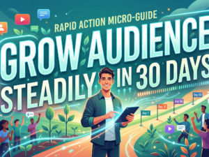 Grow your audience steadily in 30 days with a micro-course — use the 3x3x30 framework featuring Teach-Story-Proof content, a pillar map, and a 7-day calendar to achieve consistent growth without chasing virality.