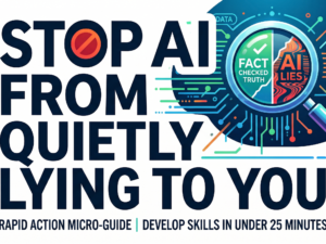 Learn to prevent AI from silently providing false information with this quick micro-course on AI fact-checking, bias detection, questioning AI results, and critical thinking in less than 25 minutes.