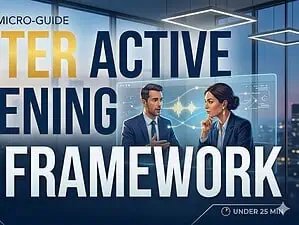 Master Active Listening 3As Framework - Rapid Action Micro-Guide for Effective Communication.