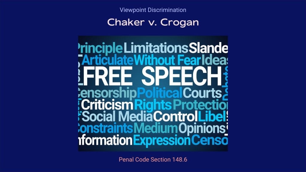 California False Complaint under PC 148.6