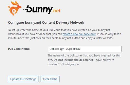 WordPress CDN Bunny
