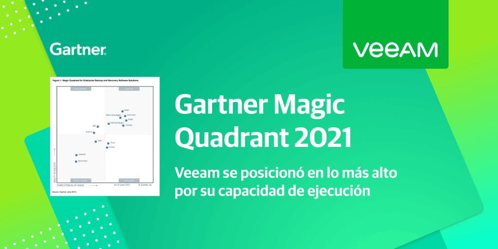 Veeam, lider del Cuadrante Mágico de Gartner 2021