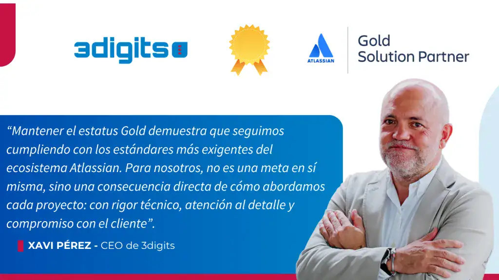 3digits consolida su posición como Gold Solution Partner de Atlassian