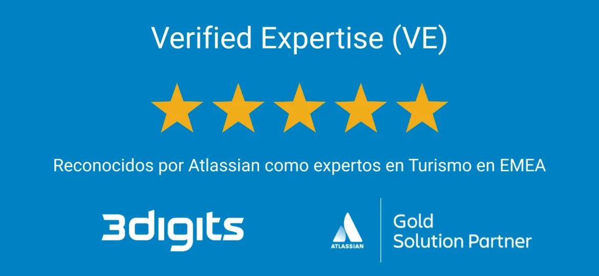 3digits obtiene la distinción Verified Expertise de Atlassian en Turismo