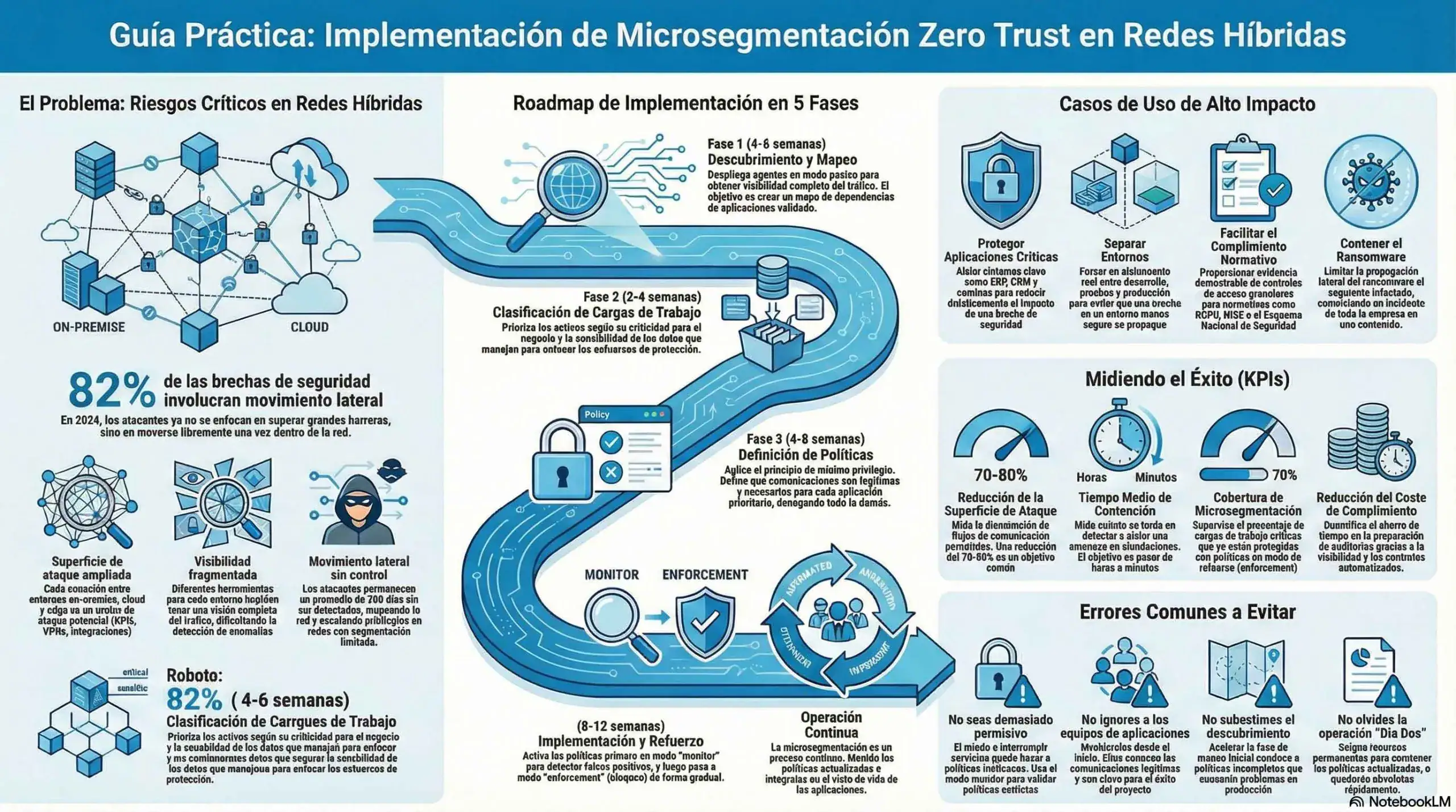Infografía de Microsegmentación Zero trust Infografía de Microsegmentación Zero trust