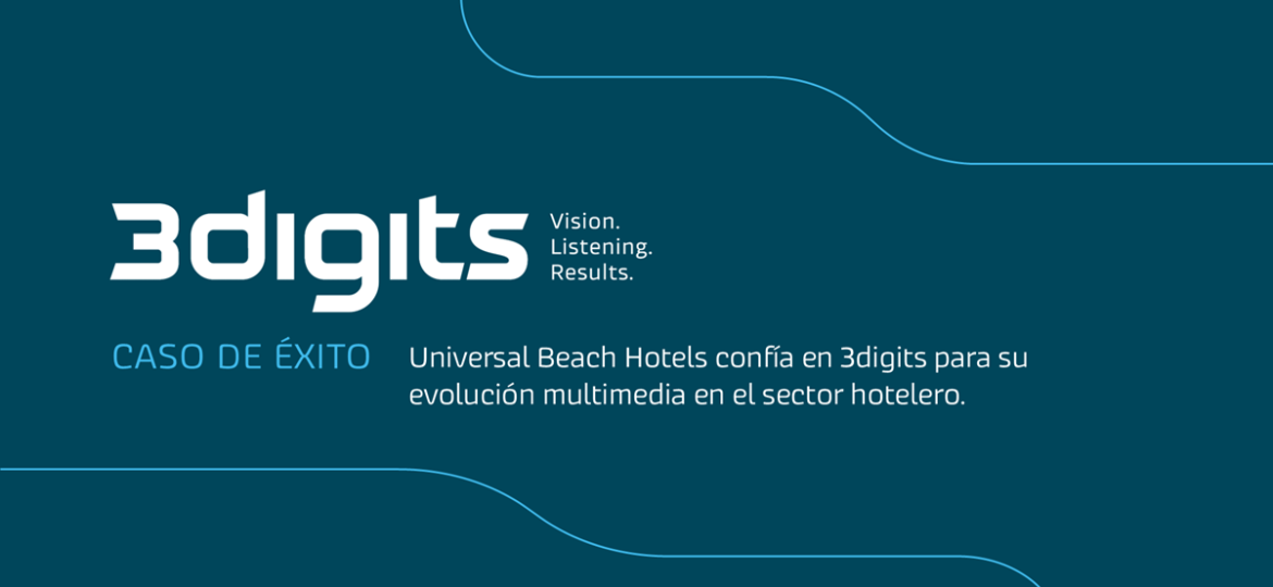 Caso de éxito: Universal Beach Hotels confía en 3digits para su evolución multimedia en el sector hotelero