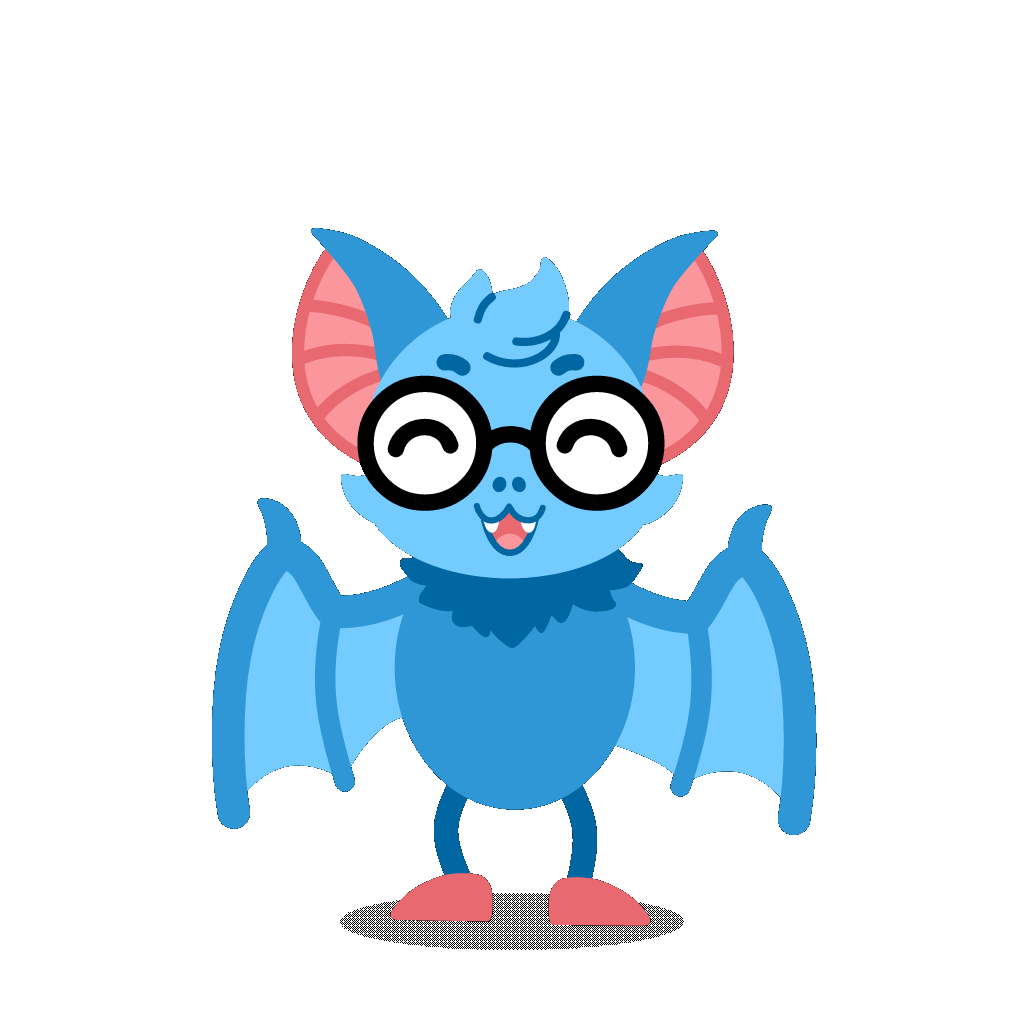 Animated bat mascot