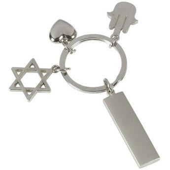 מחזיק מפתחות "חמסה, לב, מגן דוד"
