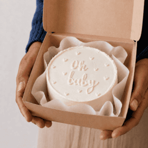 bento-cake met tekst oh-baby