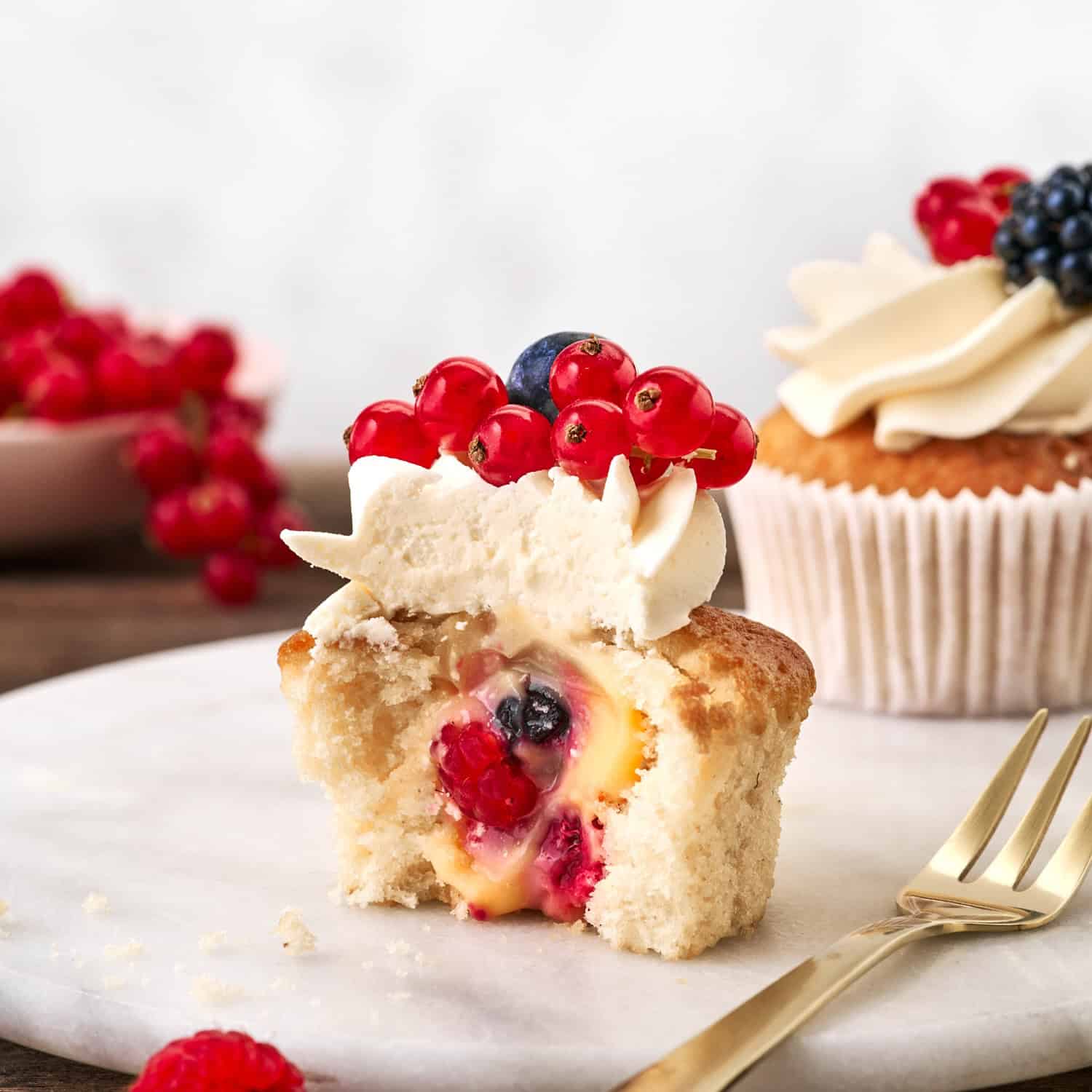 Bruiloft cupcakes sfeerbeeld