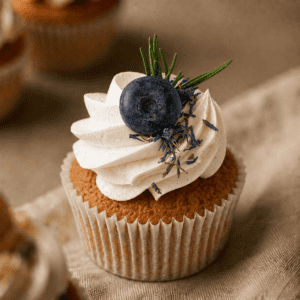 Grote cupcake - Bosbes decoratie