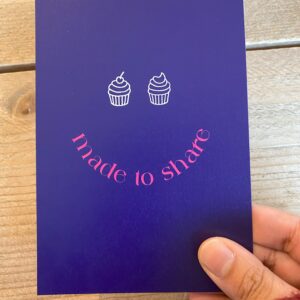 Wenskaart met handgeschreven tekst