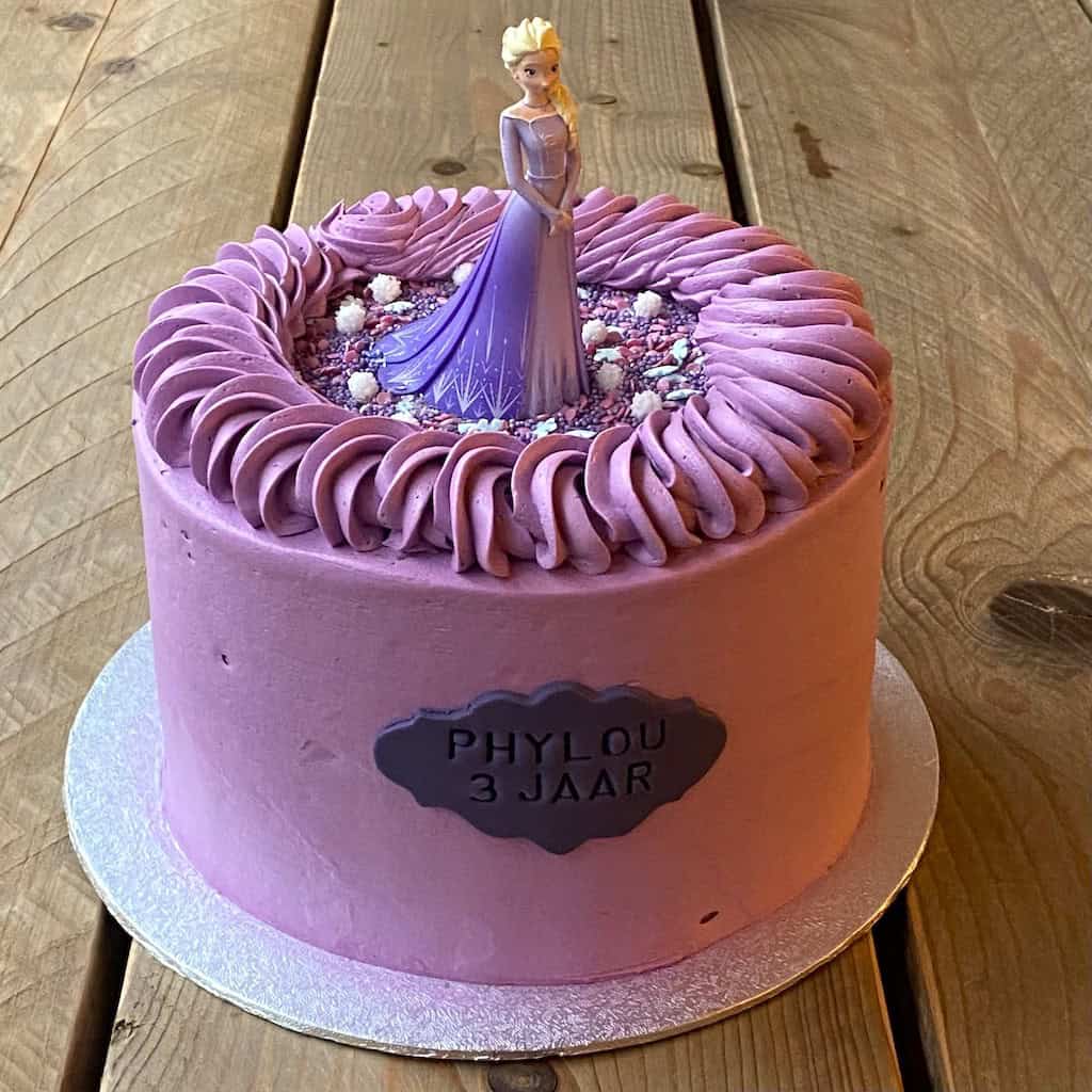 Een taart voor prinses kinderfeestjes.
