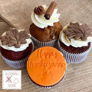 Vegan en glutenvrije Thanksgiving cupcake set