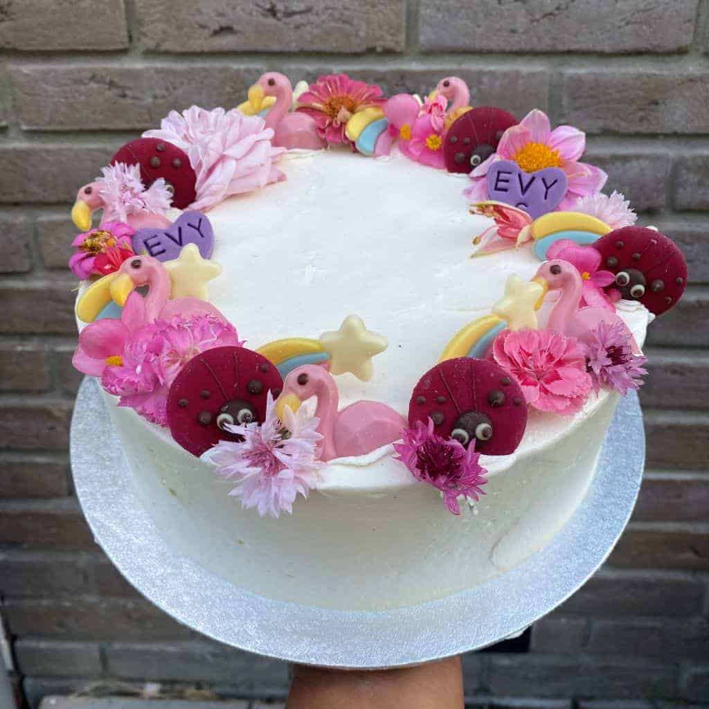 Floral cake zomerverjaardag