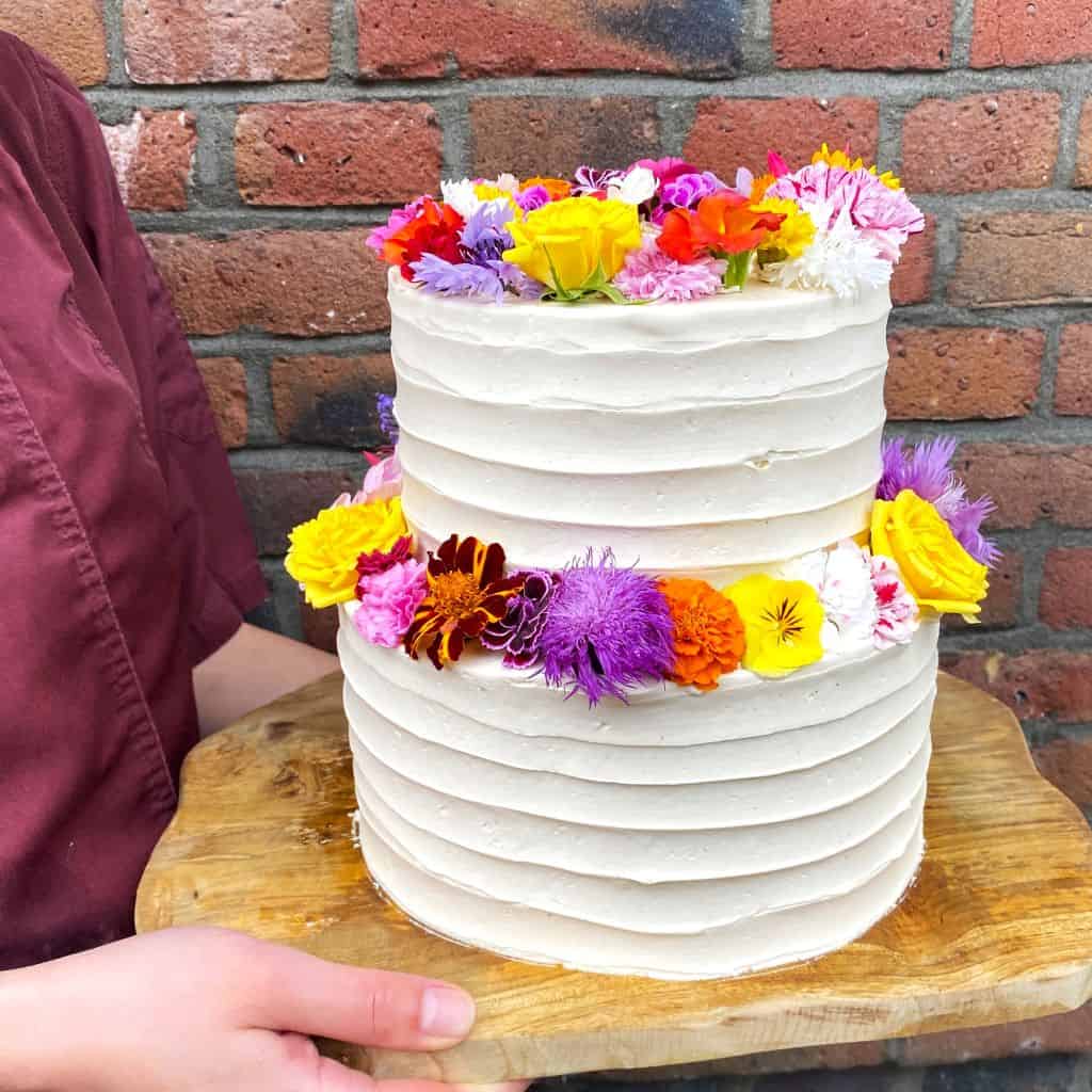 bruidstaart-bloemenkrans