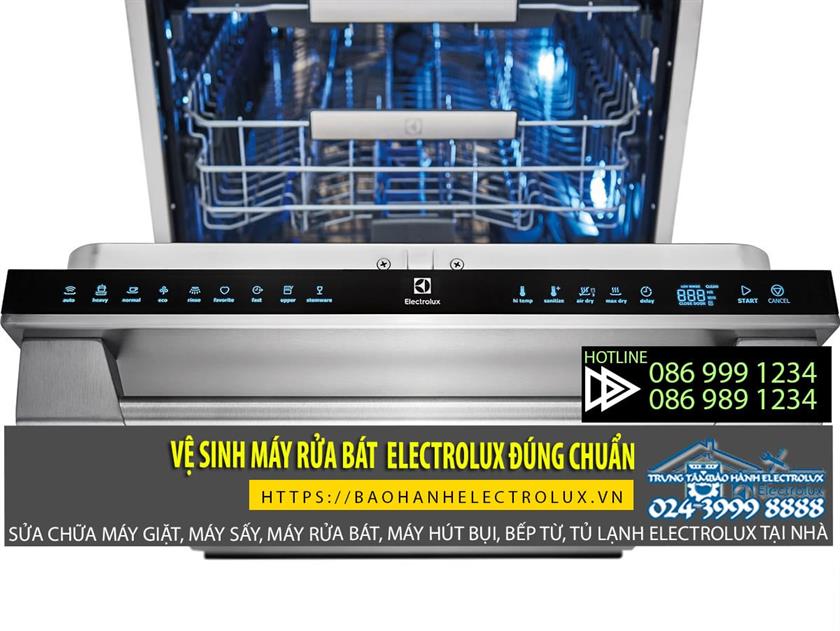 vệ sinh máy rửa bát Electrolux