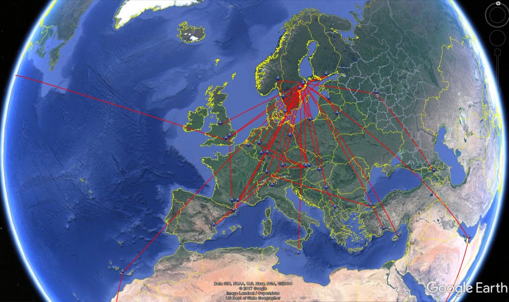 Google Earth, Flights Map, Airports