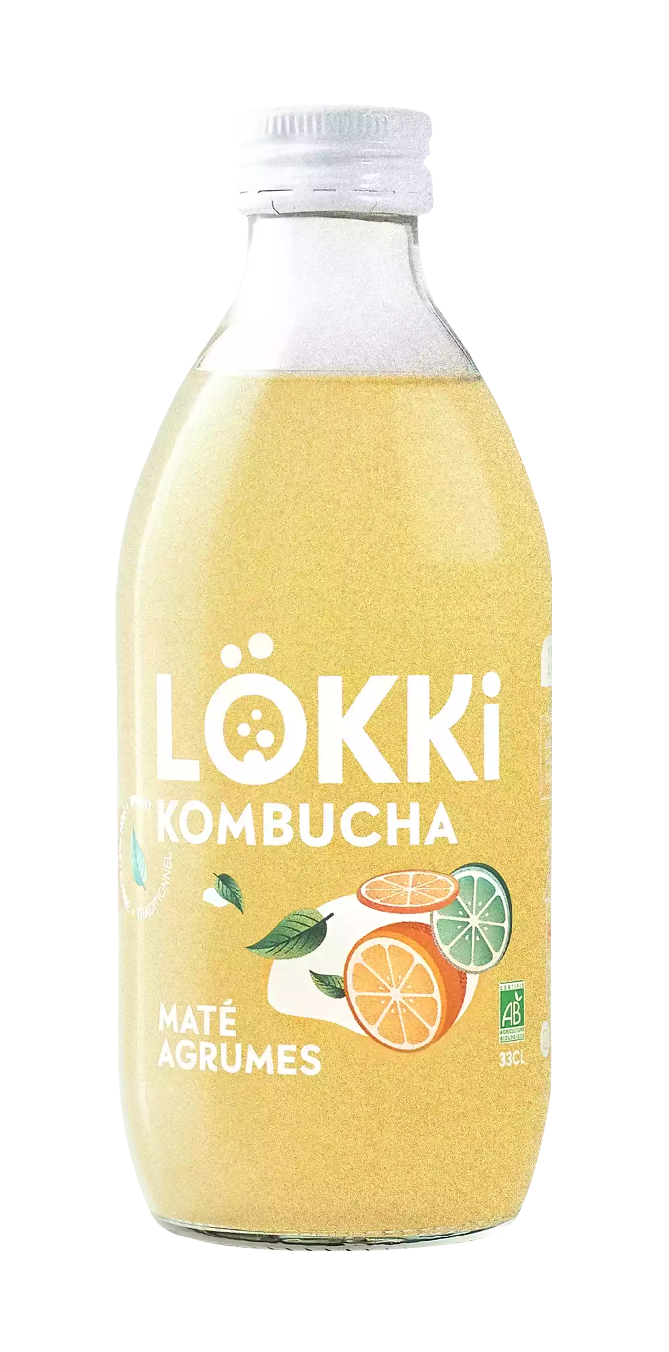 Lokki Kombucha Packaging Design Maté Agrume