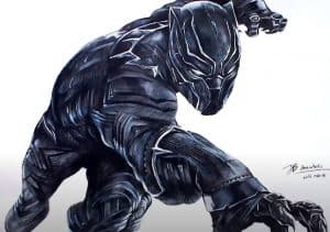 How to draw black panther from avengers infinity war