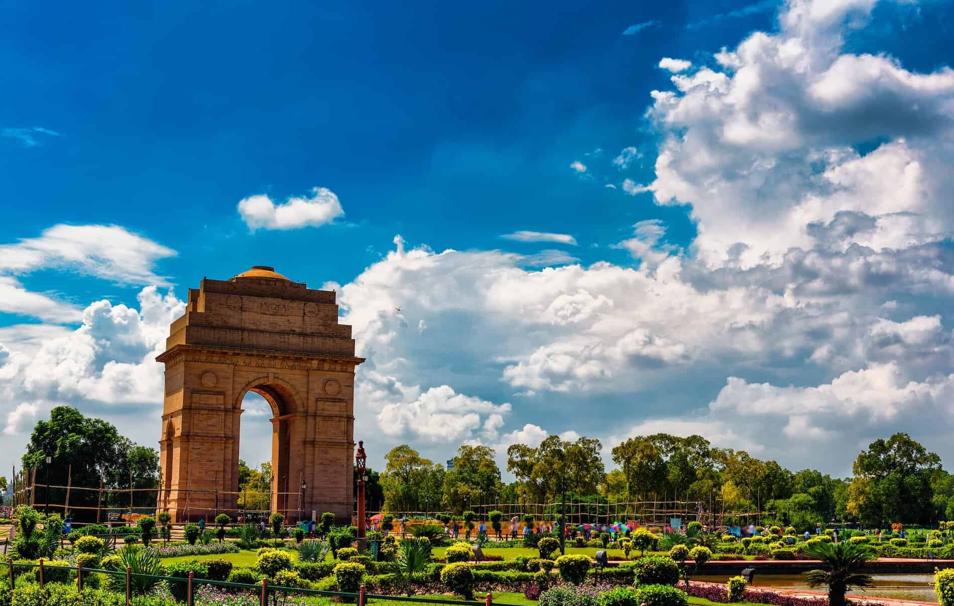 A peaceful morning scene in New Delhi, India
