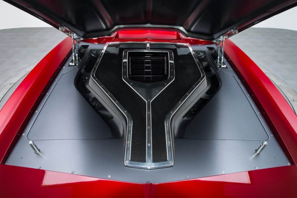 The Ultimate 1967 Chevy Camaro Restomod has a completed fabricated engine bay