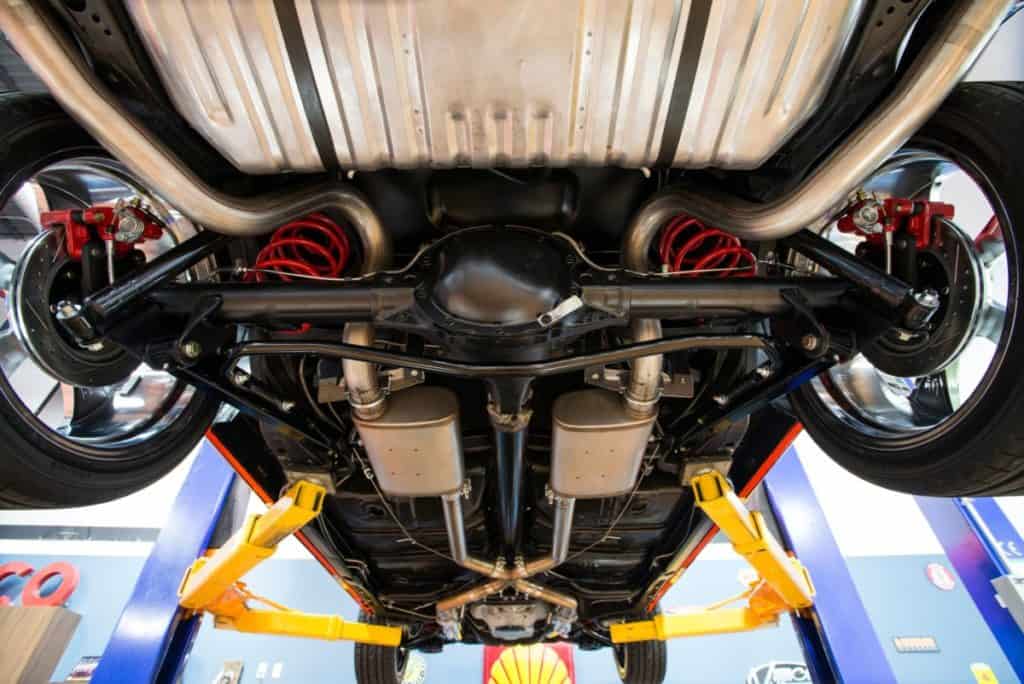 underside of the 1969 Pontiac GTO Judge Restomod