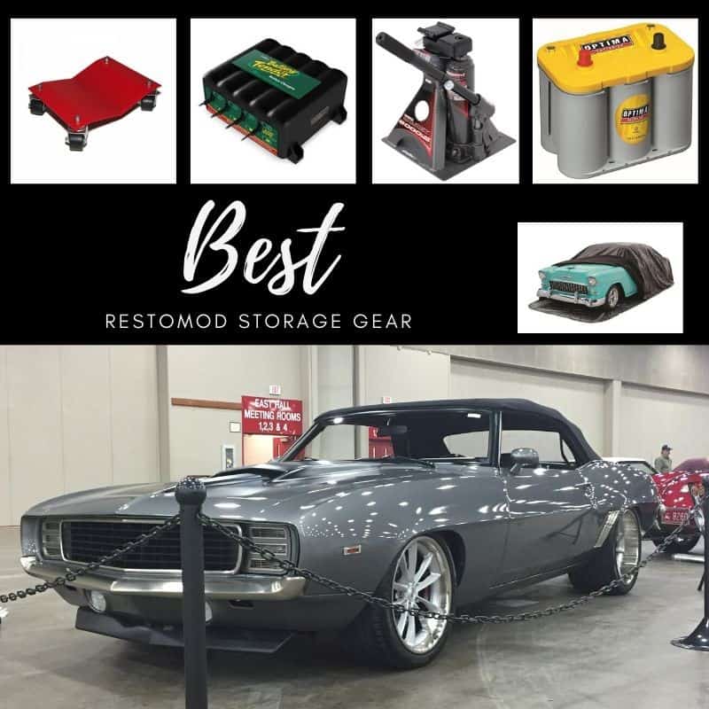 This picture contains the best restomod recommended winter storage gear