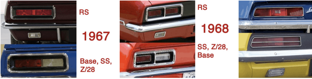 First Generation Camaro rear end identification