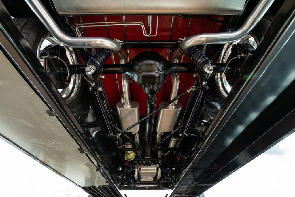gorgeous underside in the 1955 Chevrolet 3100 LS3 Powered Restomod Truck