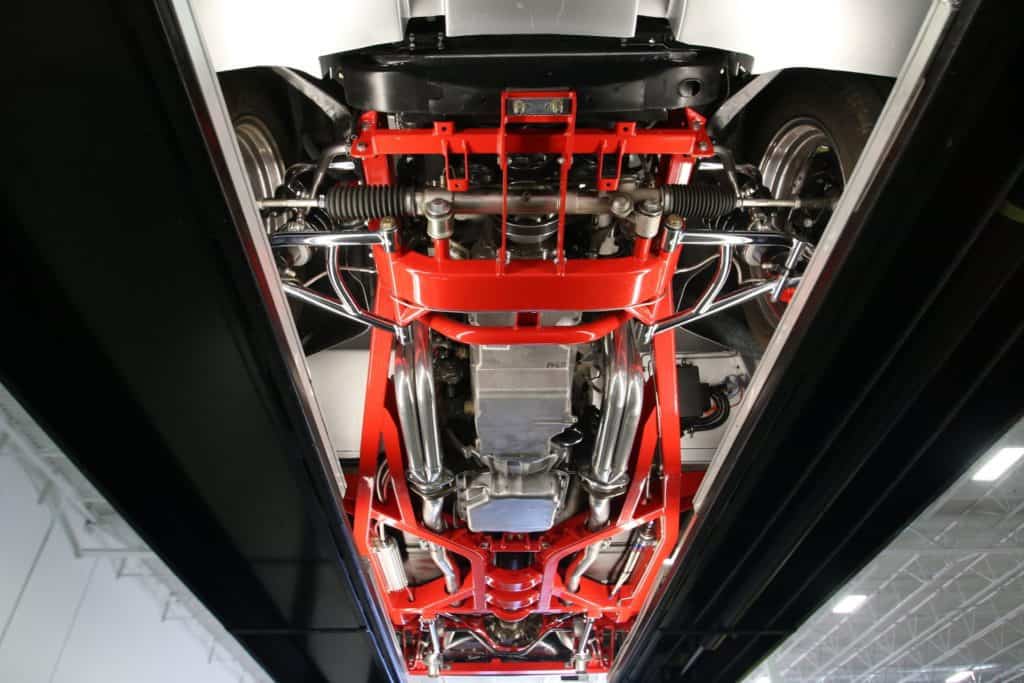 underside if this Award Winning 1962 Chevrolet Corvette Restomod