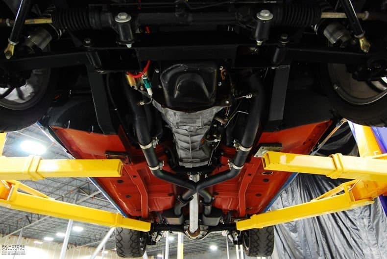 underside of the mustang